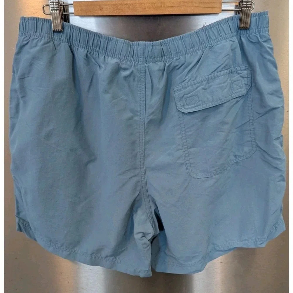 L.L.Bean Shorts Mens L Blue Supplex Nylon Swim Trunks Mesh Lined Quick Dry Beach